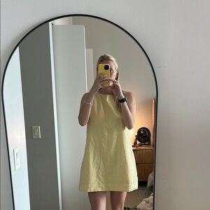 Yellow linen dress